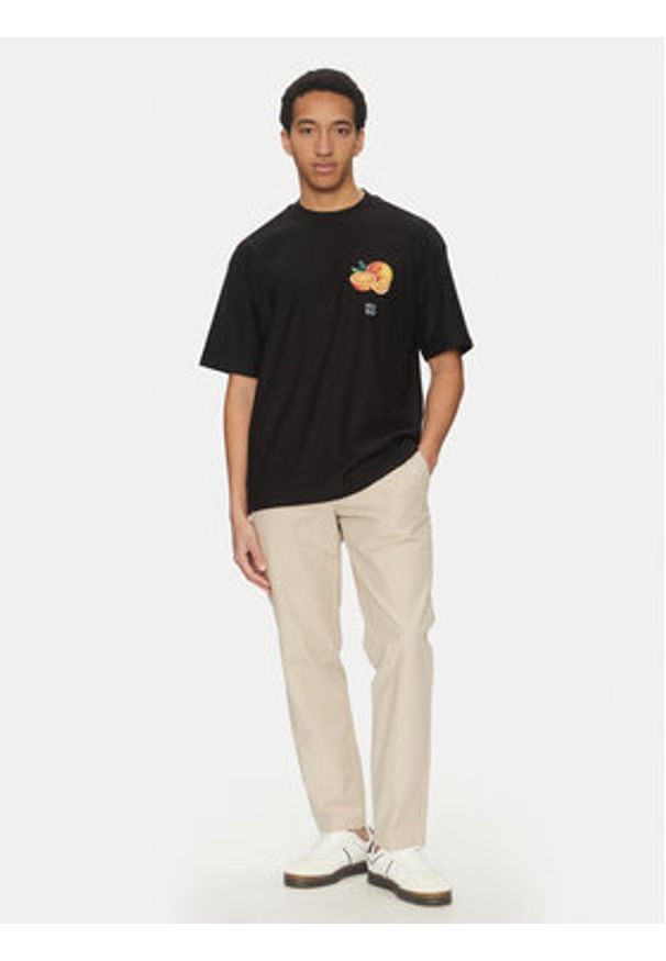 Hugo - HUGO T-Shirt Dartiee 50537576 Czarny Oversize. Kolor: czarny. Materiał: bawełna