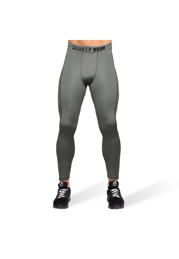 GORILLA WEAR - Legginsy fitness męskie Gorilla Wear Smart Tights. Kolor: szary. Sport: fitness