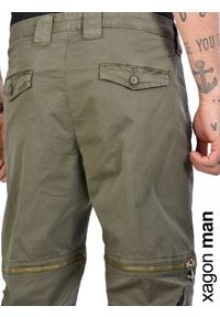 Xagon Man Spodnie | P21032-S413C | Mężczyzna | Wojskowa Zieleń. Okazja: na co dzień. Materiał: bawełna, elastan. Styl: militarny #6