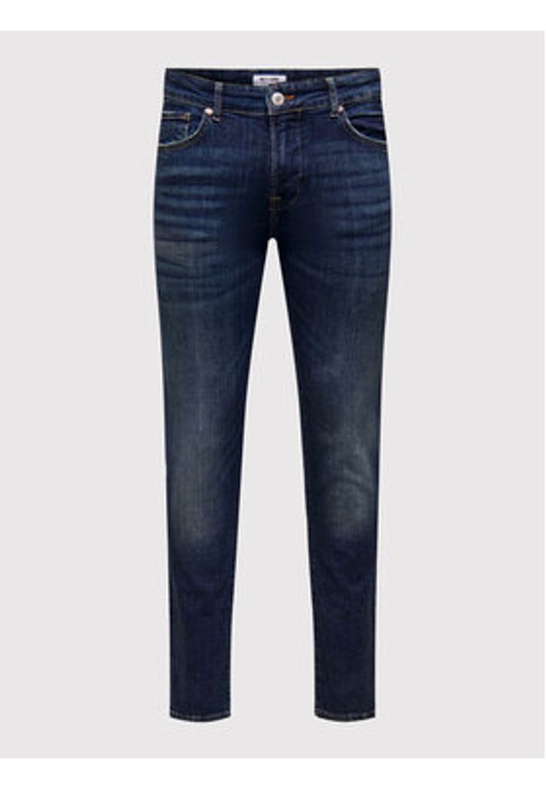 Only & Sons Jeansy Loom 22024514 Granatowy Slim Fit. Kolor: niebieski