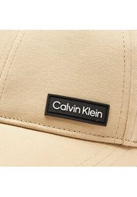 Calvin Klein Czapka z daszkiem Essential K50K510651 Beżowy. Kolor: beżowy. Materiał: materiał, bawełna #3