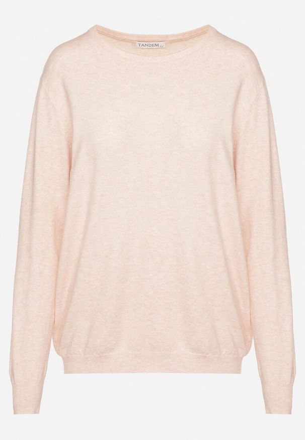 Born2be - Jasnoróżowy Sweter z Kaszmirem i Ściągaczami Sanaliene. Okazja: na co dzień. Kolor: różowy. Materiał: kaszmir. Styl: elegancki, casual