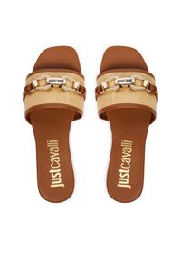 Just Cavalli Klapki 80RA3S81 ZSE61 Brązowy. Kolor: brązowy. Materiał: skóra #4