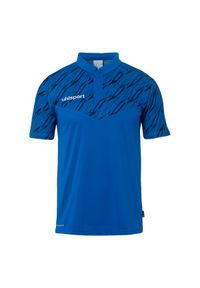 UHLSPORT - Polo Uhlsport Progressive 28. Typ kołnierza: polo. Kolor: niebieski, czarny, biały, wielokolorowy
