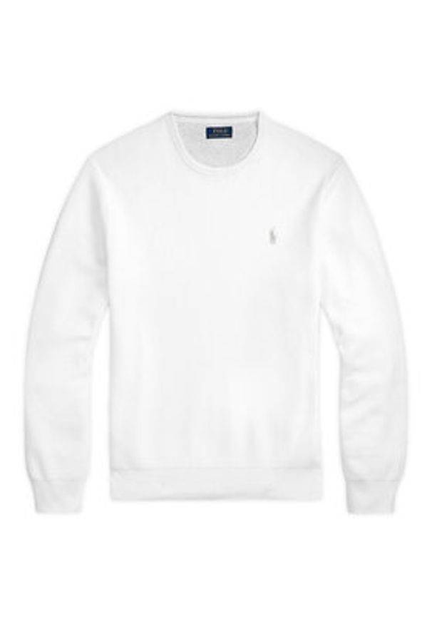 Polo Ralph Lauren Sweter 710918163504 Biały Regular Fit. Typ kołnierza: polo. Kolor: biały. Materiał: bawełna
