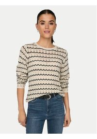 only - ONLY Sweter Asa 15324522 Beżowy Regular Fit. Kolor: beżowy. Materiał: bawełna, syntetyk