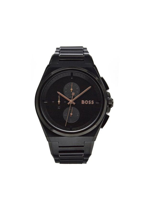 BOSS - Zegarek Boss. Kolor: czarny