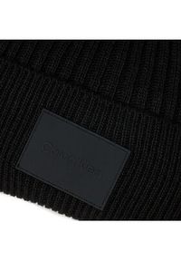 Calvin Klein Czapka Tonal Rubber Patch Beanie K50K511291 Czarny. Kolor: czarny. Materiał: materiał