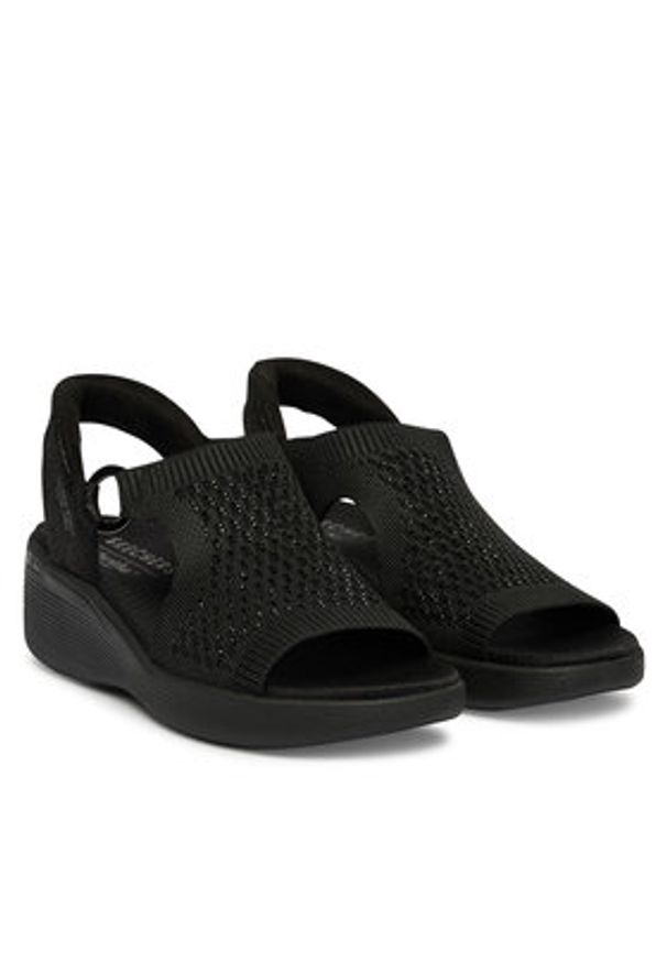 skechers - Skechers Sandały Martha Stewart: Pier-Lite - Park Path 188001/BBK Czarny. Kolor: czarny. Materiał: materiał