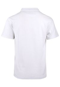 Dzianinowa Koszulka Polo - Dekolt Bez Guzików - Brave Soul - Biała. Okazja: na co dzień. Typ kołnierza: polo. Kolor: biały. Materiał: elastan, bawełna. Styl: casual #4