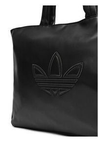 Adidas - adidas Torebka Polyurethane Outline Trefoil Shopper Bag IY4058 Czarny. Kolor: czarny. Materiał: skórzane #4