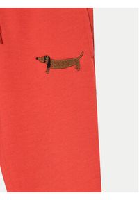 Mini Rodini Spodnie dresowe Dog 2473012342 Czerwony Regular Fit. Kolor: czerwony. Materiał: bawełna #3