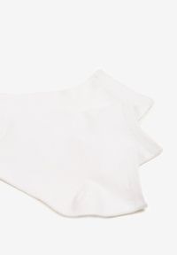 Renee - Białe Bawełniane Skarpety Stopki 3-Pack Venandrella. Kolor: biały. Materiał: bawełna
