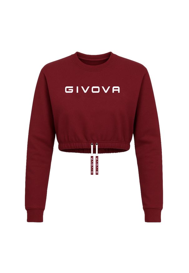 Givova Crop Koszulka Damska Długi Rękaw Bawełna L. Kolor: fioletowy. Materiał: bawełna. Długość rękawa: długi rękaw. Długość: długie