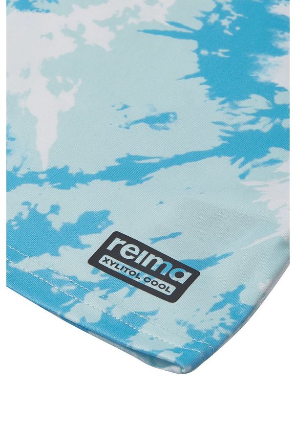 Reima t-shirt dziecięcy Vauhdikas wzorzysty. Okazja: na co dzień. Kolor: niebieski. Materiał: dzianina, materiał. Styl: casual