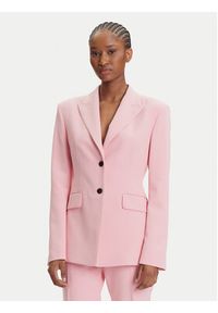 Hugo - HUGO Marynarka Asmalla-1 50533901 Różowy Slim Fit. Kolor: różowy. Materiał: syntetyk #5