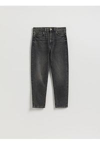 Reserved - Jeansy mom fit slim - szary. Kolor: szary