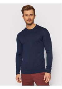 Selected Homme Sweter Town 16079772 Granatowy Regular Fit. Kolor: niebieski. Materiał: syntetyk #1