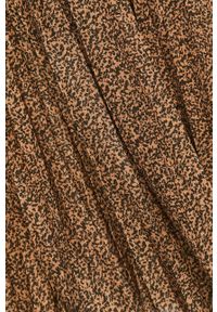 Liu Jo - Sukienka. Kolor: brązowy. Materiał: tkanina. Typ sukienki: rozkloszowane, plisowane #2