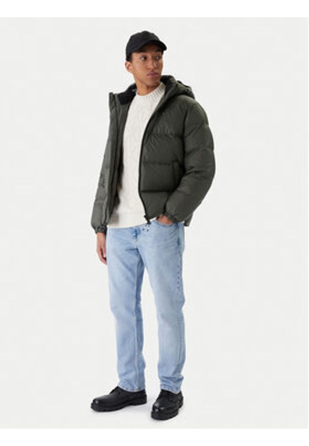 Tommy Jeans Kurtka puchowa Essential DM0DM19786 Zielony Regular Fit. Kolor: zielony. Materiał: syntetyk