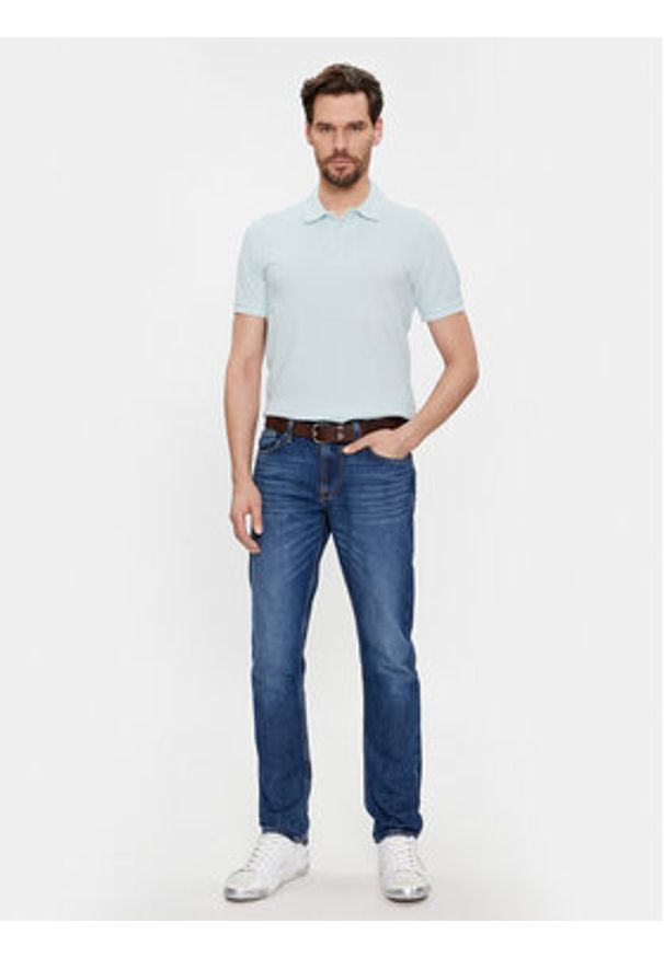 United Colors of Benetton - United Colors Of Benetton Polo 3089J3179 Niebieski Regular Fit. Typ kołnierza: polo. Kolor: niebieski. Materiał: bawełna