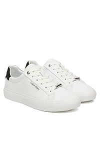 Calvin Klein Sneakersy Vulc Lace Up Lth/Moire Bt HW0HW02747 Biały. Kolor: biały. Materiał: skóra #4