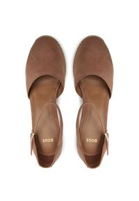 BOSS - Boss Espadryle Madeira Wedge Sdcveb 50516717 Brązowy. Kolor: brązowy. Materiał: skóra, zamsz #4