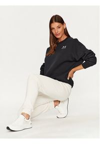 Under Armour Bluza Essential Flc Os Crew 1379475 Czarny Loose Fit. Kolor: czarny. Materiał: bawełna #5