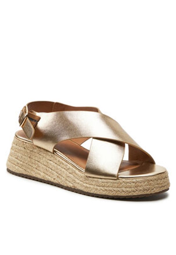 ONLY Shoes Espadryle Onlminerva-2 15320209 Złoty. Kolor: złoty. Materiał: skóra
