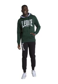 LEONE 1947 APPAREL - Męska bluza z kapturem Leone 1947 Apparel. Typ kołnierza: kaptur. Kolor: zielony. Materiał: tkanina. Sport: fitness