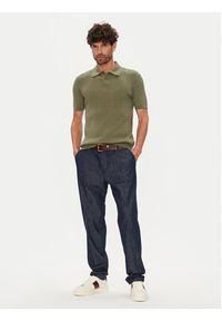 TOMMY HILFIGER - Tommy Hilfiger Polo MW0MW40701 Zielony Regular Fit. Typ kołnierza: polo. Kolor: zielony. Materiał: bawełna #2