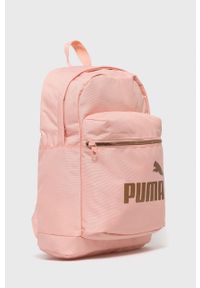 Puma Plecak damski kolor różowy duży z nadrukiem. Kolor: różowy. Wzór: nadruk