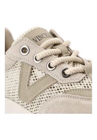 Beżowe Sneakersy Vinceza Modne Obuwie Damskie. Kolor: beżowy. Materiał: skóra, materiał. Szerokość cholewki: normalna #4