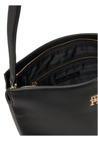 TOMMY HILFIGER - Tommy Hilfiger Torebka Th Legacy Med Satchel AW0AW17173 Czarny. Kolor: czarny. Materiał: skórzane #3