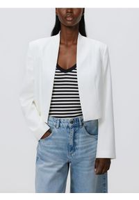 Reserved - Krótka marynarka - biały. Kolor: biały. Materiał: wiskoza, tkanina. Długość: krótkie #1