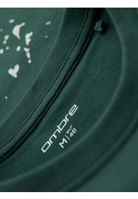 Ombre Clothing - Męski t-shirt z nadrukiem i okrągłym dekoltem – zielony V3 - Rozmiar: XL. Okazja: na co dzień. Kolor: zielony. Materiał: bawełna, materiał, dzianina. Długość rękawa: krótki rękaw. Długość: krótkie. Wzór: nadruk. Styl: sportowy, casual #8
