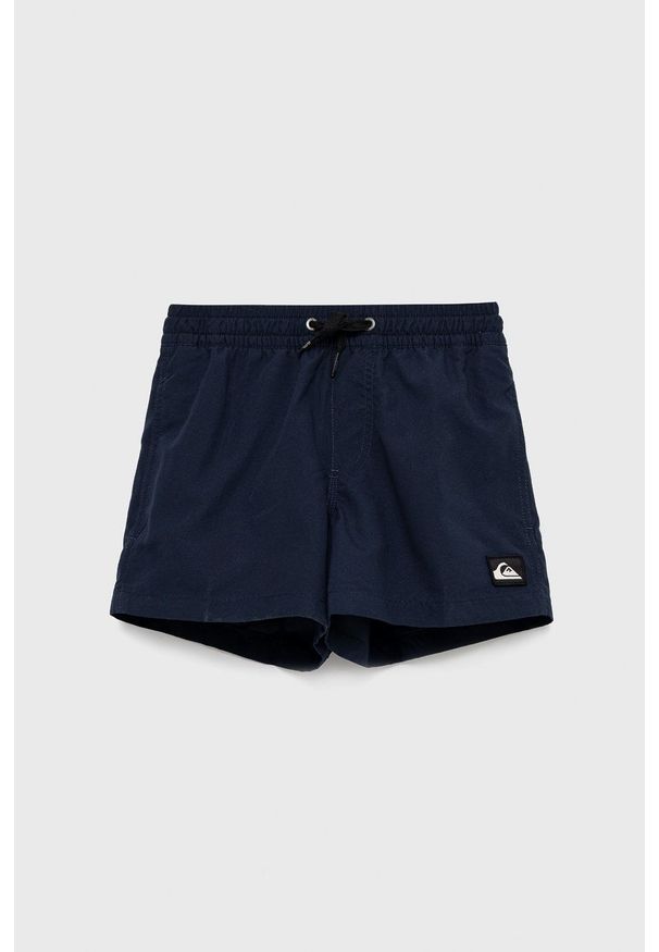 Quiksilver szorty kąpielowe dziecięce kolor granatowy. Kolor: niebieski. Materiał: materiał