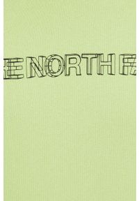 The North Face bluza bawełniana męska kolor zielony z kapturem z nadrukiem. Typ kołnierza: kaptur. Kolor: zielony. Materiał: bawełna. Wzór: nadruk #4