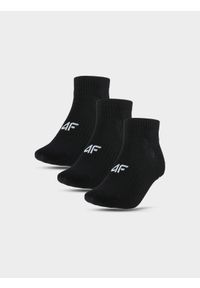 4f - 4F Skarpetki krótkie (3-pack) damskie - czarne 35-38. Kolor: czarny. Materiał: prążkowany, bawełna, skóra. Sport: turystyka piesza #1