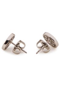 Tory Burch Kolczyki Logo Circle Stud Earring 11165518 Srebrny. Materiał: srebrne. Kolor: srebrny