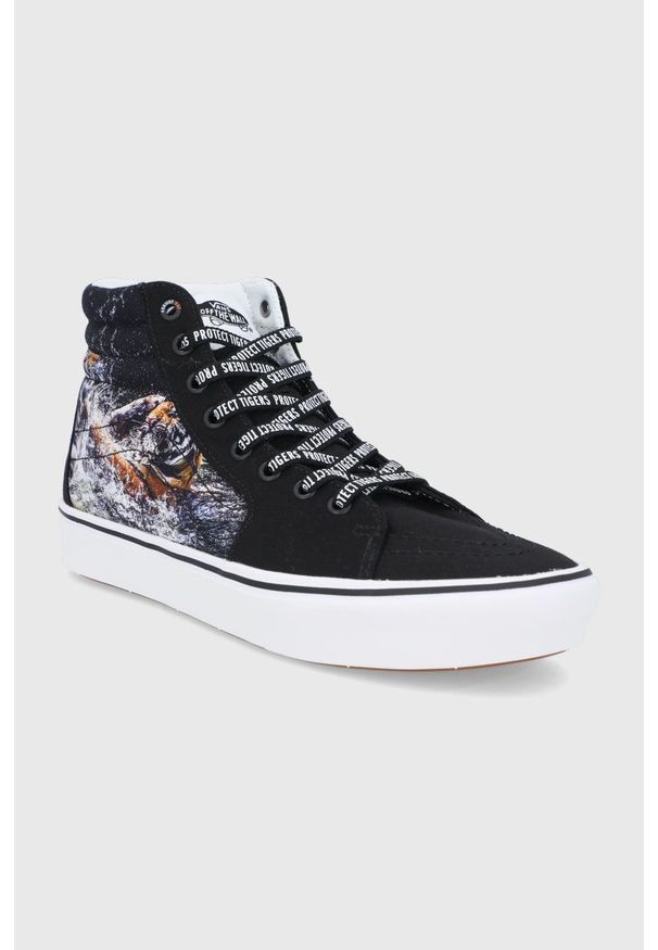 Vans - Trampki x Project CAT. Nosek buta: okrągły. Zapięcie: sznurówki. Kolor: czarny. Materiał: guma
