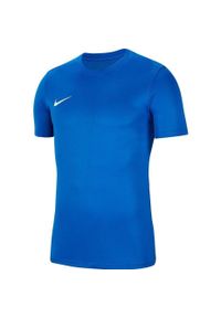 Koszulka piłkarska dziecięca Nike Dry Park VII treningowa szybkoschnąca Dri Fit. Kolor: niebieski. Technologia: Dri-Fit (Nike). Sport: piłka nożna