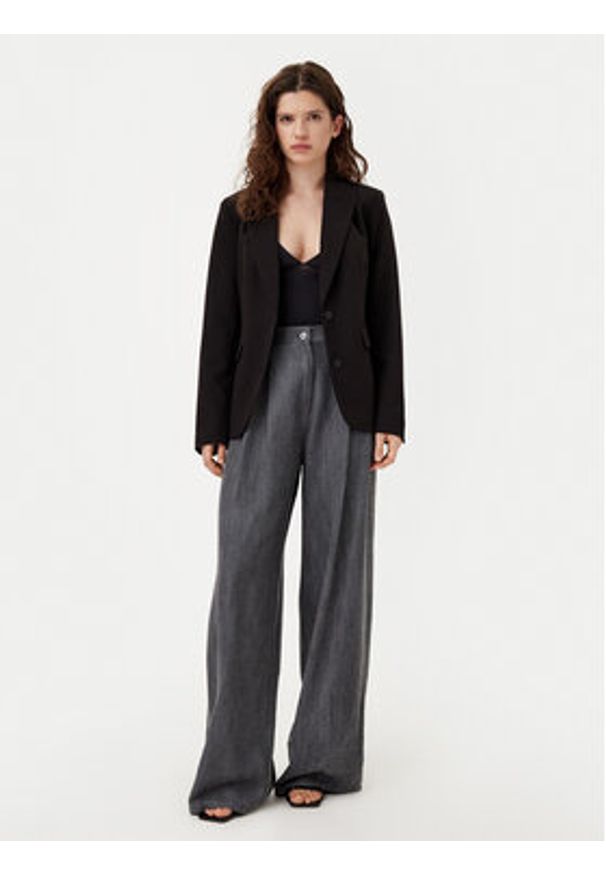 only - ONLY Marynarka Raven 15338389 Czarny Slim Fit. Kolor: czarny. Materiał: syntetyk