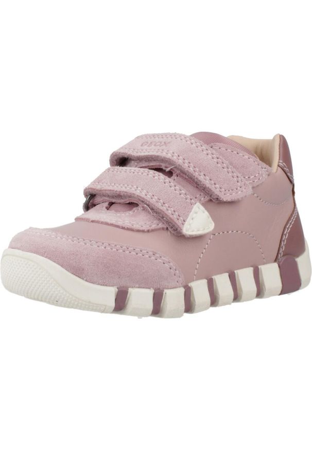 Geox - Buty GEOX B IUPIDOO GIRL Rose. Kolor: różowy. Materiał: skóra. Sport: turystyka piesza
