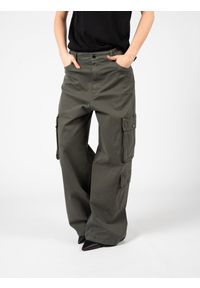 Pinko Spodnie "Ajaccio" | 101940 A175 | Kobieta | Wojskowa Zieleń. Okazja: na co dzień. Stan: podwyższony. Materiał: bawełna, elastan. Styl: militarny #5