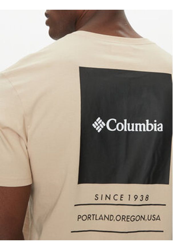 columbia - Columbia T-Shirt Barton Springs™ 2058331 Beżowy Regular Fit. Kolor: beżowy. Materiał: bawełna