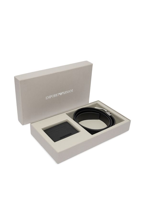Pasek Emporio Armani. Kolor: czarny