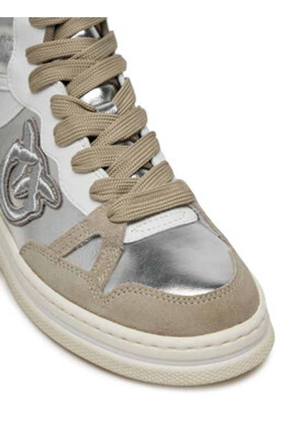 Pinko - PINKO Sneakersy Mandy 02 SS0051 P040 Srebrny. Kolor: srebrny. Materiał: skóra