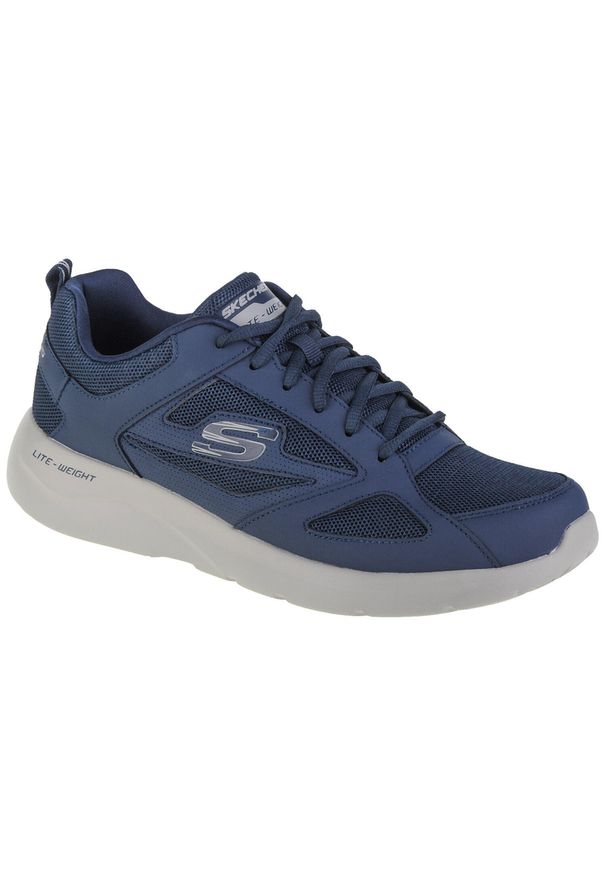 skechers - Buty sportowe Sneakersy męskie, Skechers Dynamight 2.0 - Fallford. Kolor: niebieski, wielokolorowy. Sport: turystyka piesza