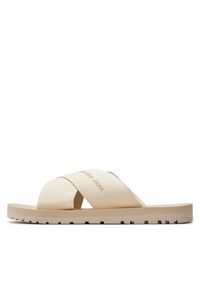 Calvin Klein Jeans Klapki Cross Sandal Slipon Rp In Btw YM0YM00942 Écru. Materiał: materiał #4